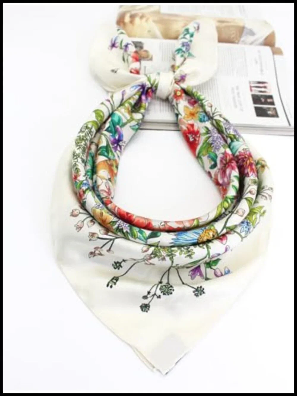 100% Mulberry Silk Square Scarf 35